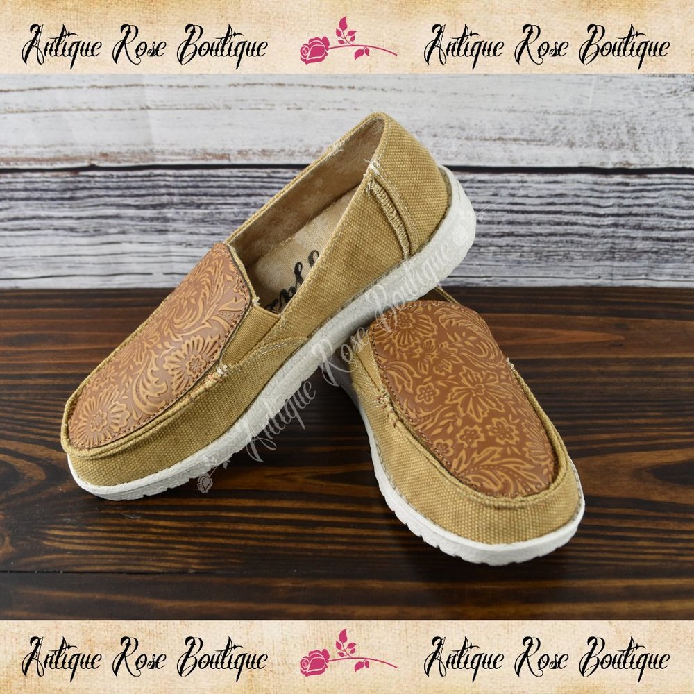 🌹 Very G Gypsy Jazz Tan Ariel Slip-On Shoes